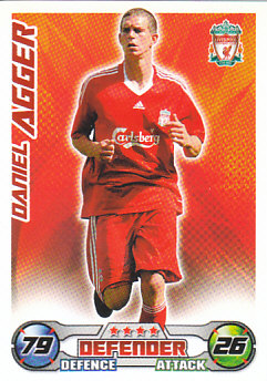 Daniel Agger Liverpool 2008/09 Topps Match Attax #146